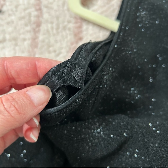 Vintage 90's Onyx Nite Black Glitter Sleeveless Mini Dress SZ 8 Practical Magic - Picture 10 of 12